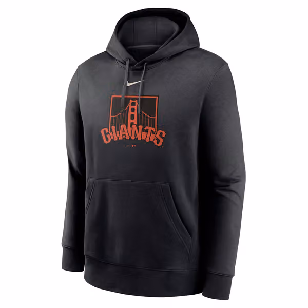 San Francisco Giants Alternate Logo Nike Club Fleece MLB Hoodie Black view 1