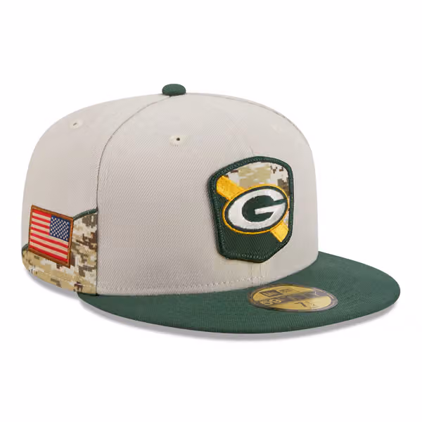 Green Bay Packers 2023 NFL Salute to Service New Era 59FIFTY Fitted Cap product photo