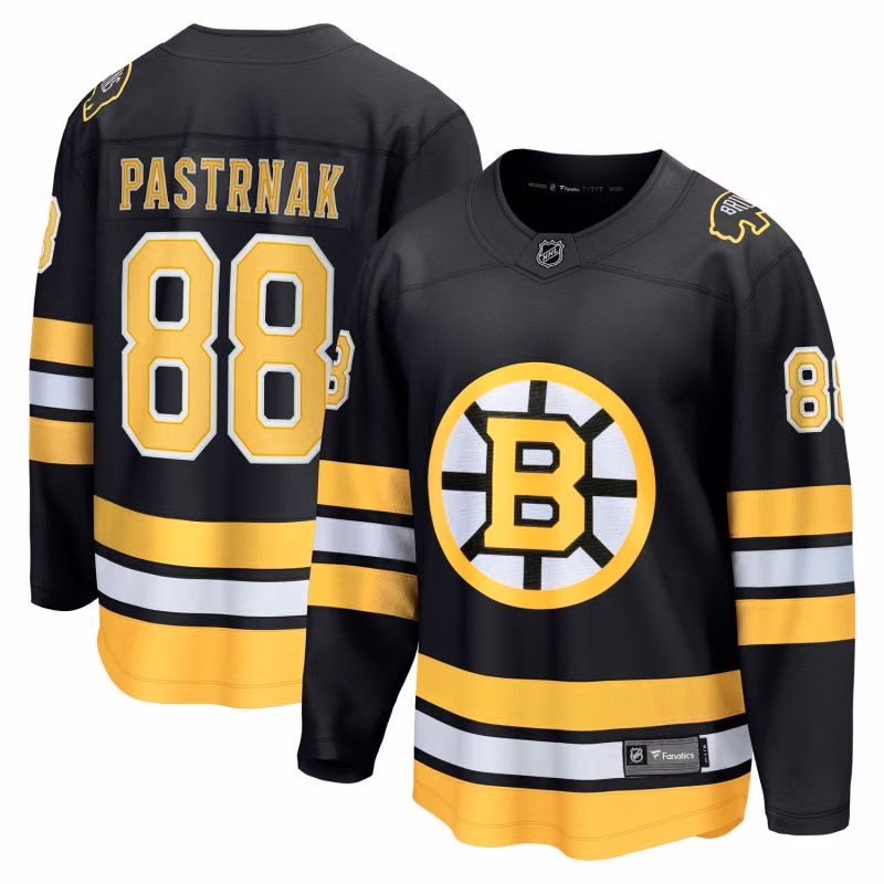 David Pastrňák #88 Boston Bruins Breakaway NHL Jersey Black view 1