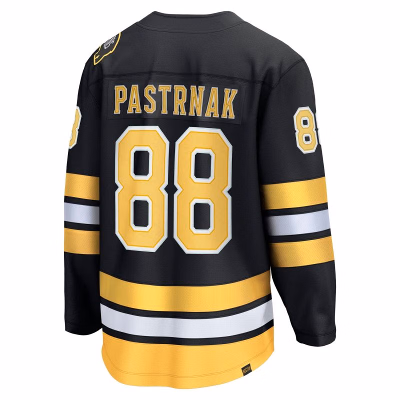 David Pastrňák #88 Boston Bruins Breakaway NHL Jersey Black view 3