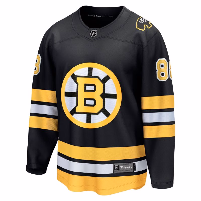 David Pastrňák #88 Boston Bruins Breakaway NHL Jersey Black view 2