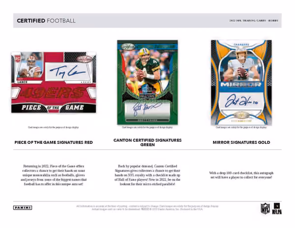 2022 Panini Certified NFL Football Hobby Box view 3