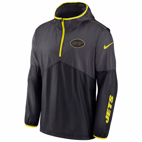 New York Jets Nike VOLT Half-Zip NFL Jacket Black view 1