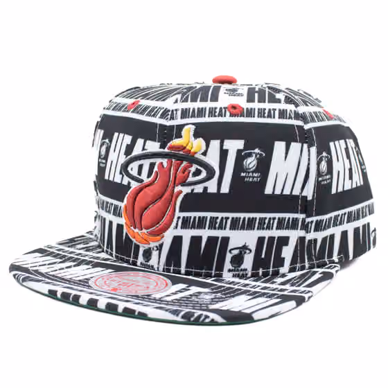 Miami Heat Meat Paper Snapback NBA Cap Black product photo