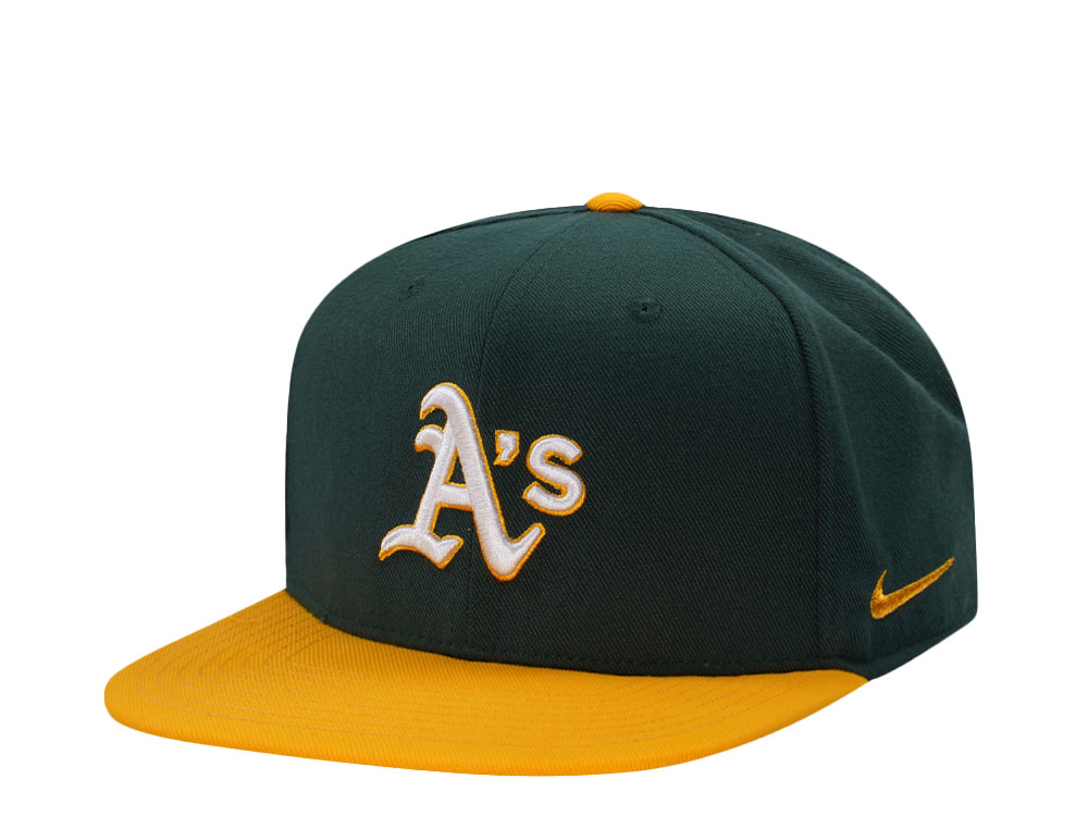 Nike Oakland Athletics Dri-Fit Pro Dark Green Two Tone Edition Snapback Hat front