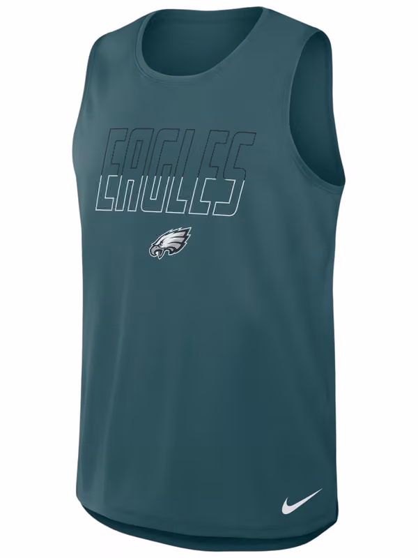 Philadelphia Eagles Miler Dri-FIT NFL Muscle Tank Top Green view 1