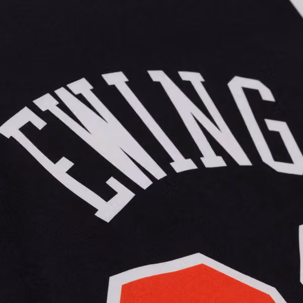 Patrick Ewing #33 New York Knicks Backward Jersey T-Shirt Black view 5