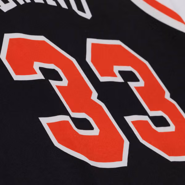 Patrick Ewing #33 New York Knicks Backward Jersey T-Shirt Black view 4
