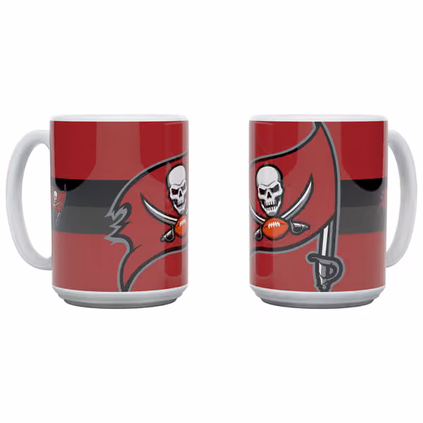Tampa Bay Buccaneers Triple Logo Jumbo NFL Mug (450 ml) view 1