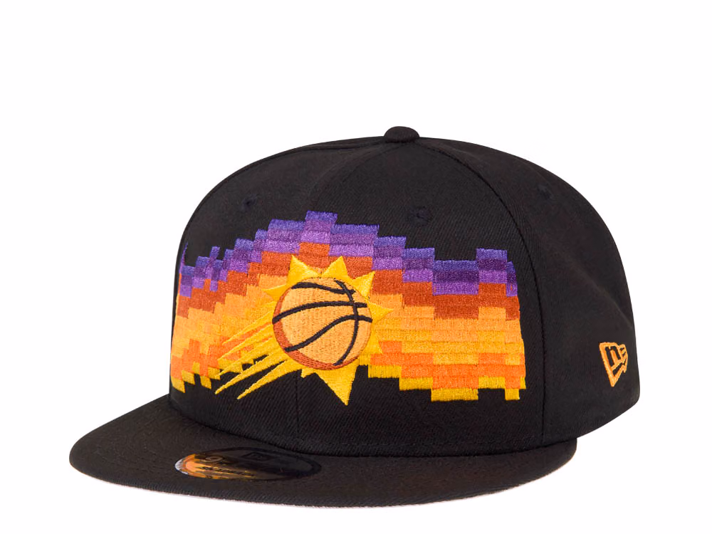 New Era Phoenix Suns Black in Black Edition 9Fifty Snapback Hat front