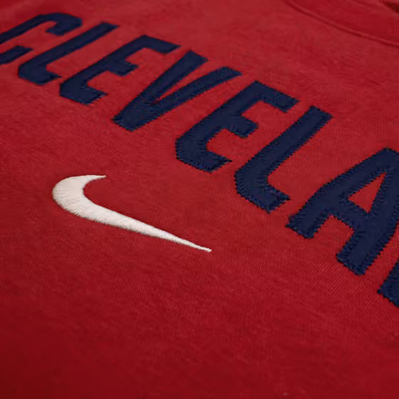 Cleveland Guardians City Connect 2-Hit Club Crew Pullover Red view 4