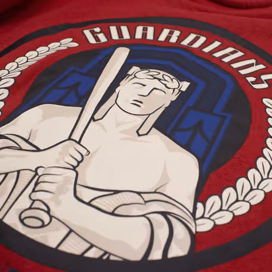 Cleveland Guardians City Connect 2-Hit Club Crew Pullover Red view 5