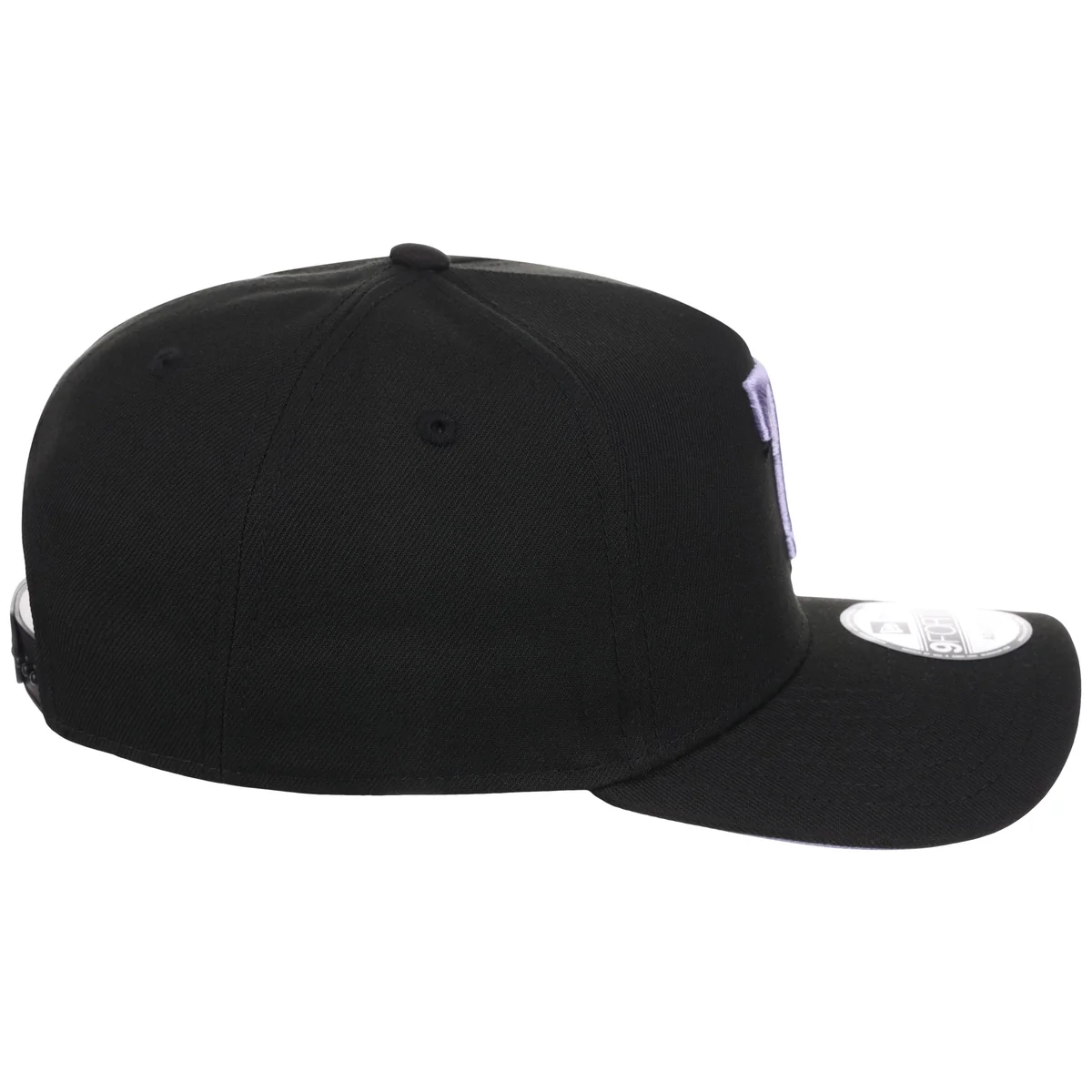 Texas Rangers MLB Black x Lavender FASHION CORE New Era 9FORTY A-Frame detail view