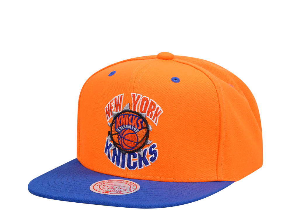 Mitchell & Ness New York Knicks Breakthrough Two Tone Snapback Hat front