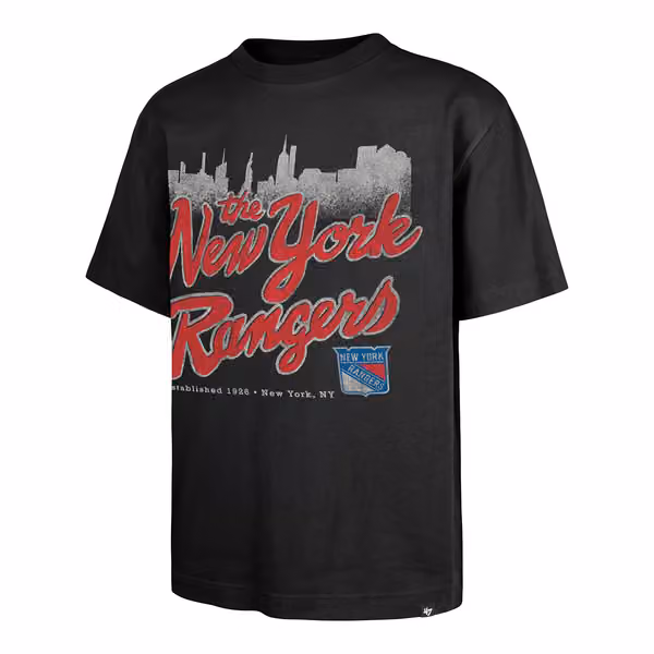 New York Rangers Flint Sigma '47 Foundation NHL T-Shirt Black view 1