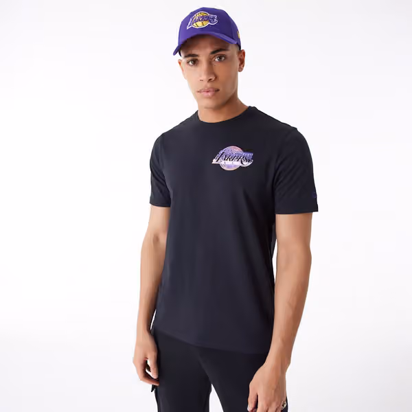 Los Angeles Lakers Holographic New Era NBA T-Shirt Black view 2