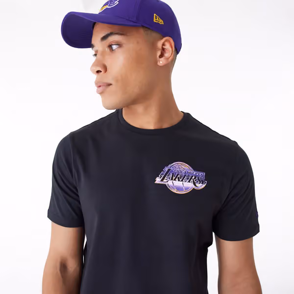 Los Angeles Lakers Holographic New Era NBA T-Shirt Black view 5