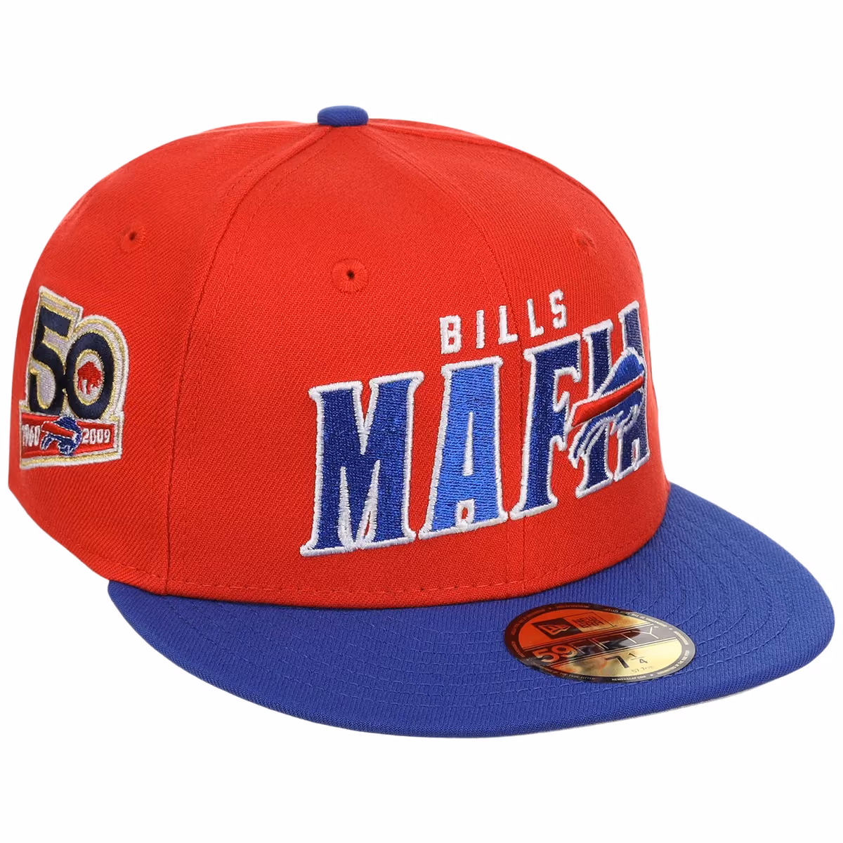 Buffalo Bills NFL Start of Season Part II New Era 59FIFTY (Red/Royal) front view