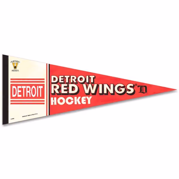 Detroit Red Wings Premium Vintage NHL Pennant view 1