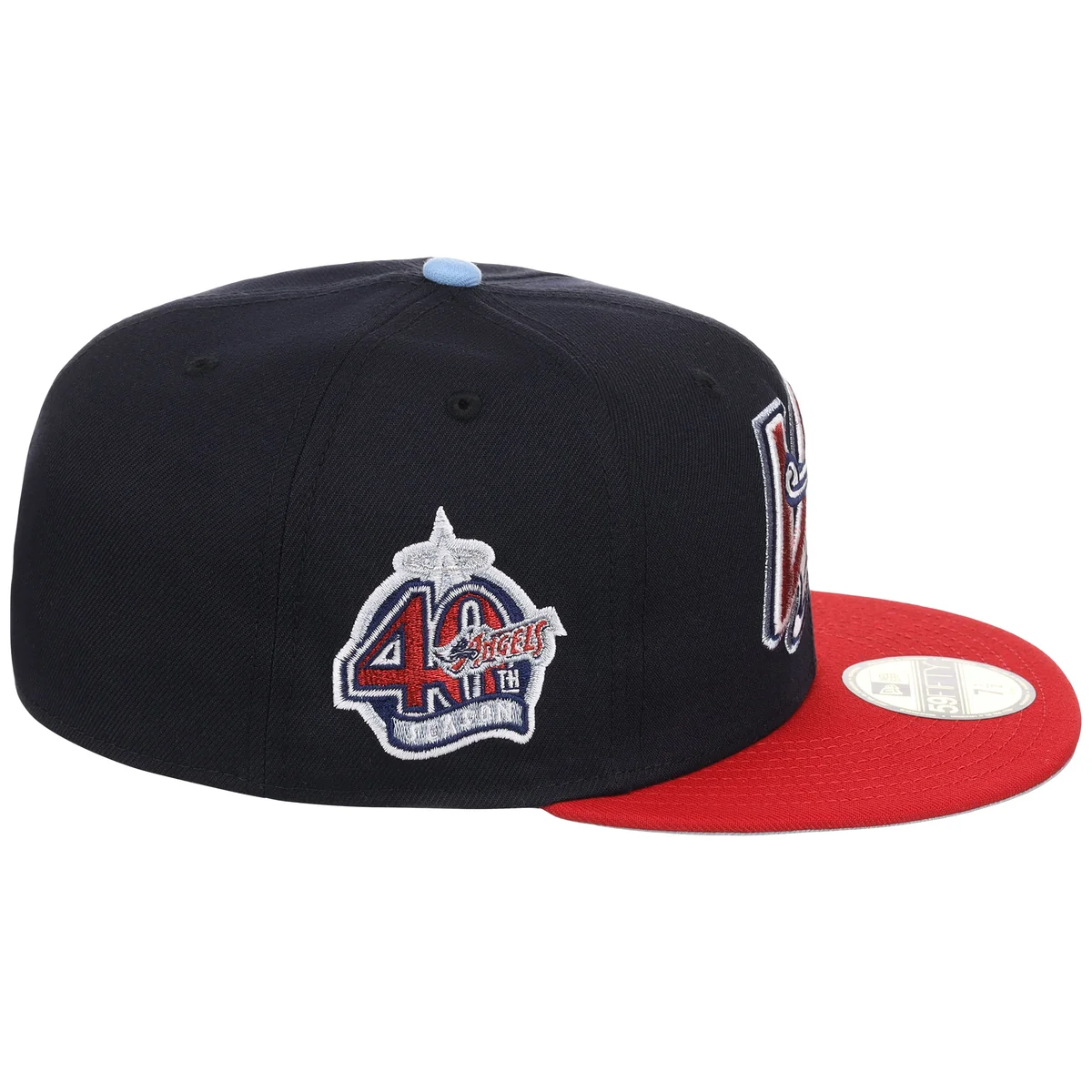 Anaheim Angels Friday Flux New Era 59FIFTY (Navy/Red) detail view
