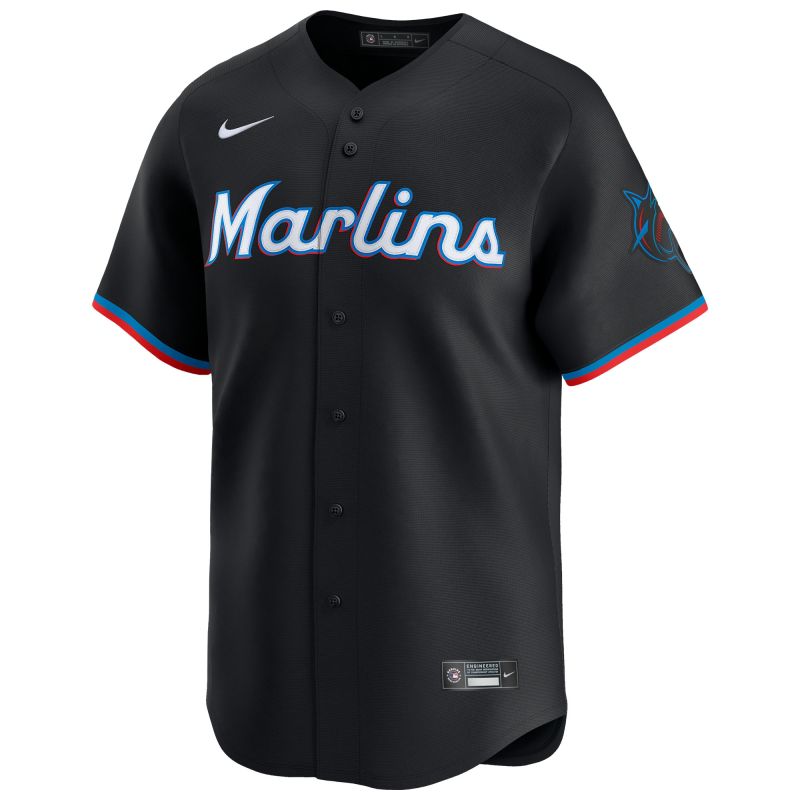 Miami Marlins Nike Limited MLB Baseball Jersey Alternate Black view 1