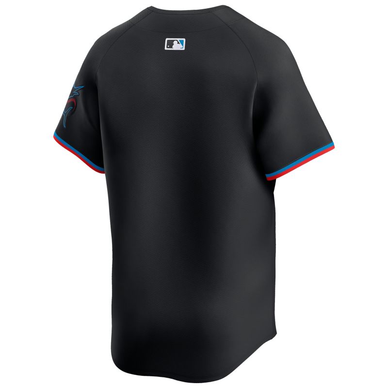 Miami Marlins Nike Limited MLB Baseball Jersey Alternate Black view 2