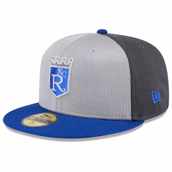 Kansas City Royals Colorway 2025 MLB Batting Practice 59FIFTY Fitted Cap Gray product photo