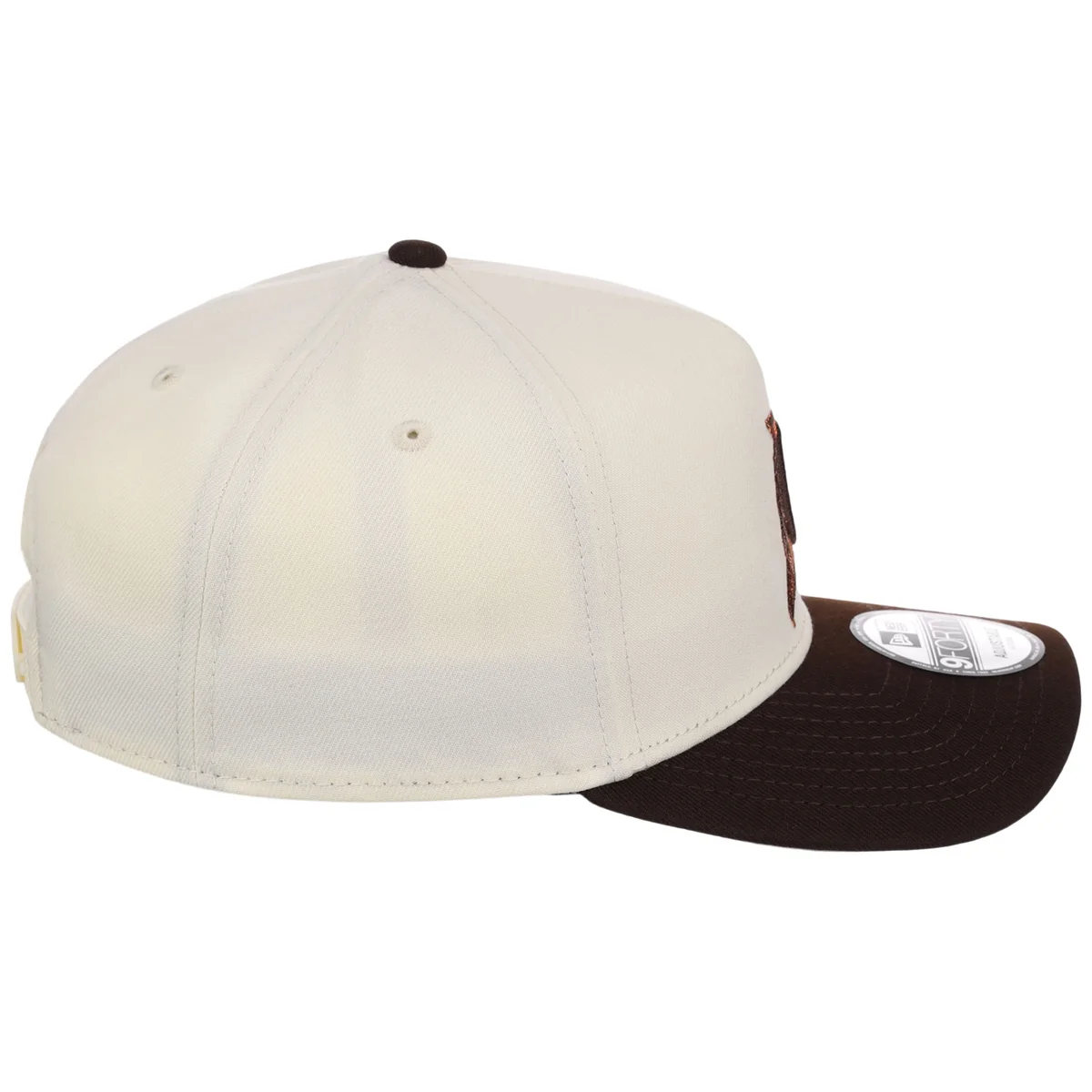 Miami Marlins MLB Chrome x Burnt Wood FASHION CORE New Era 9FORTY A-Frame detail view