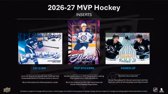 2026/27 Upper Deck MVP Hockey NHL Blaster Box view 3