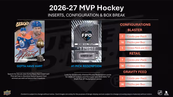 2026/27 Upper Deck MVP Hockey NHL Blaster Box view 4