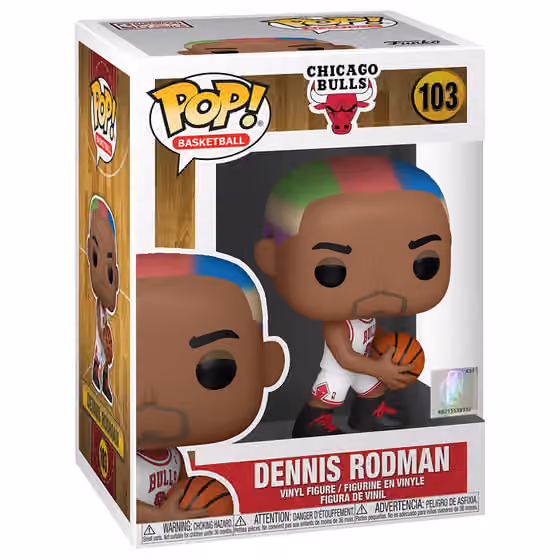 Dennis Rodman Chicago Bulls #103 Funko POP! Vinyl NBA Figure view 1