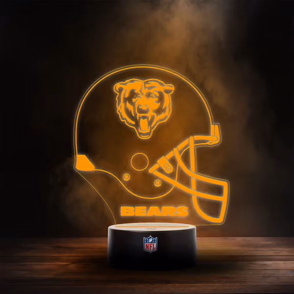 Chicago Bears NFL Helmet LED Sign view 1