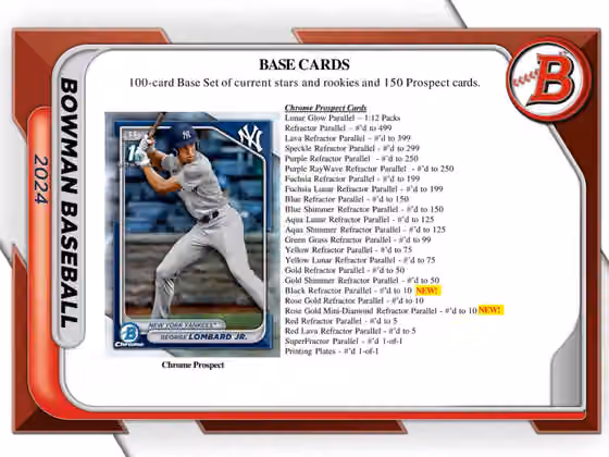 2024 Bowman Baseball MLB Hobby Jumbo Box view 3