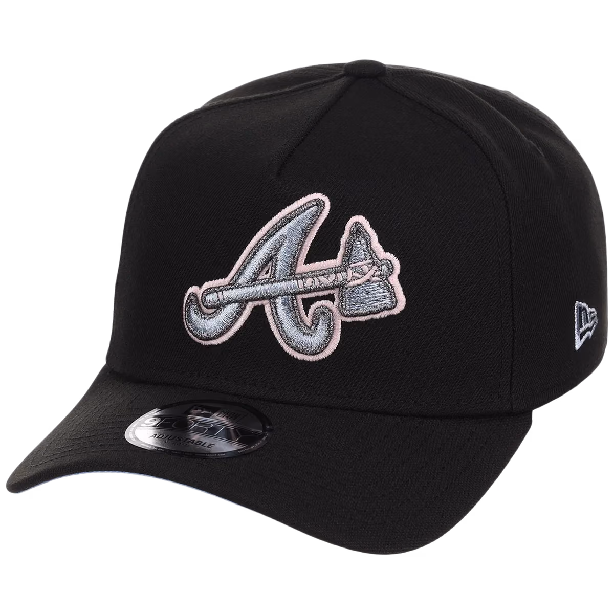 Atlanta Braves MLB Pewter Skies New Era 9FORTY A-Frame detail view