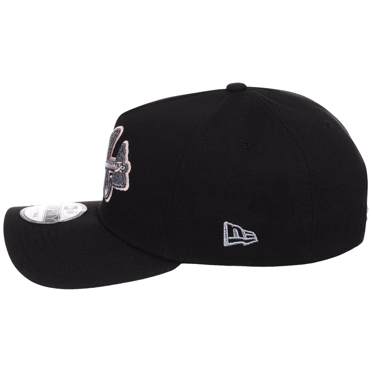 Atlanta Braves MLB Pewter Skies New Era 9FORTY A-Frame detail view