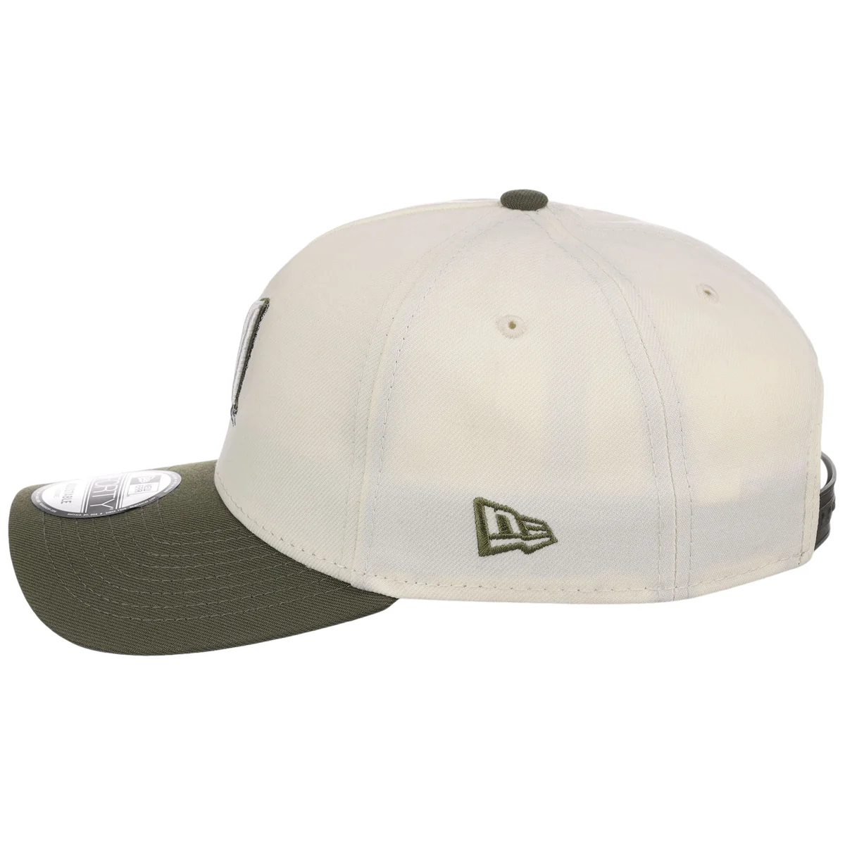 Milwaukee Brewers MLB Chrome Olive New Era 9FORTY detail view
