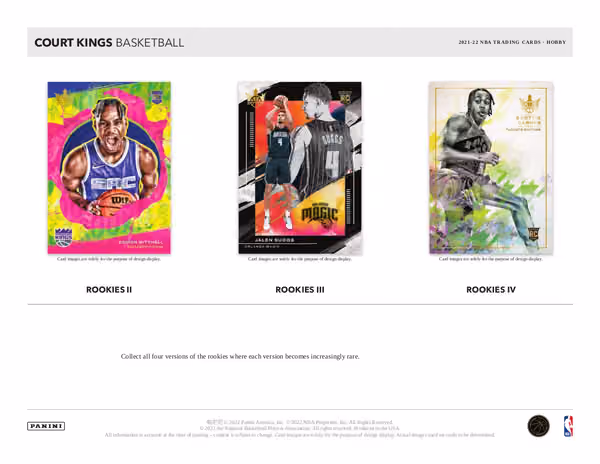 2021/22 Panini Court Kings Basketball Hobby Box NBA view 3