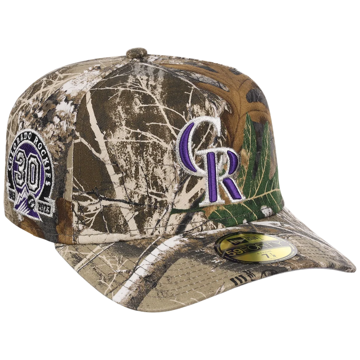 Colorado Rockies MLB Realtree Edge New Era 59FORTY front view