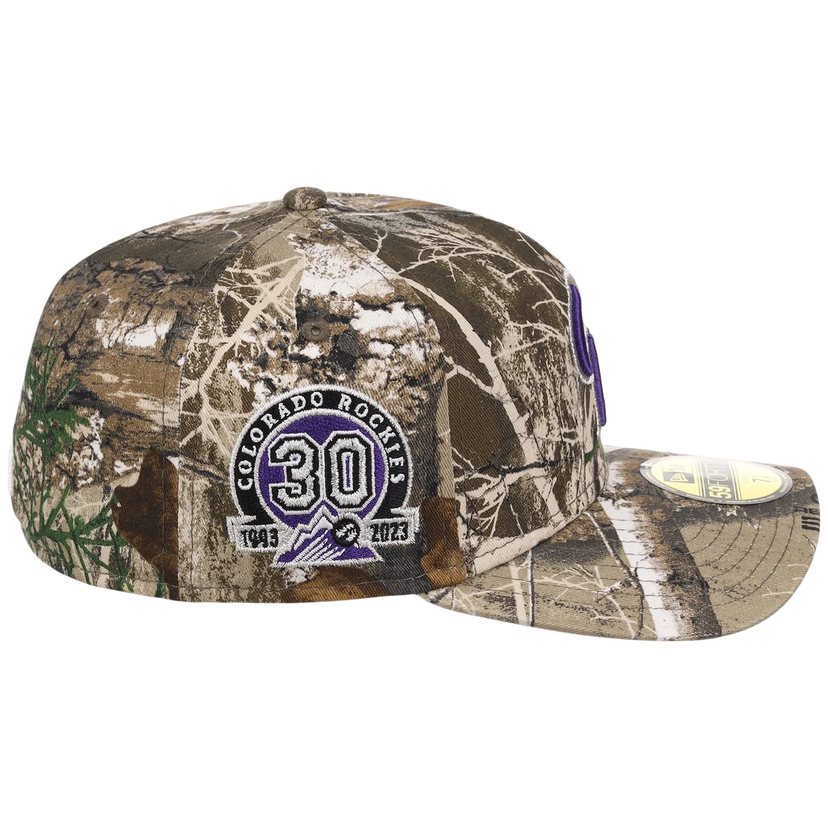 Colorado Rockies MLB Realtree Edge New Era 59FORTY detail view
