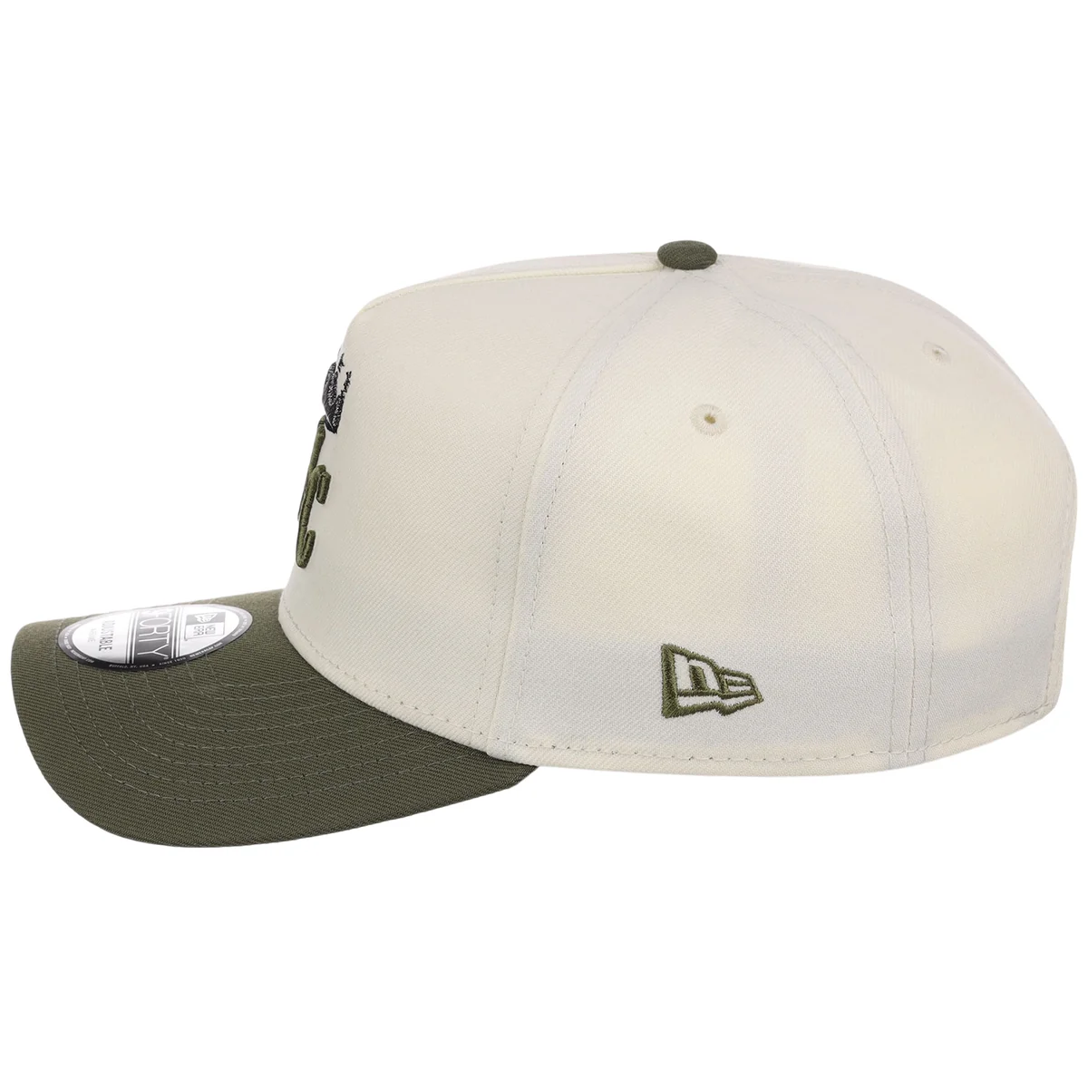Kansas City Royals MLB Chrome Olive New Era 9FORTY detail view
