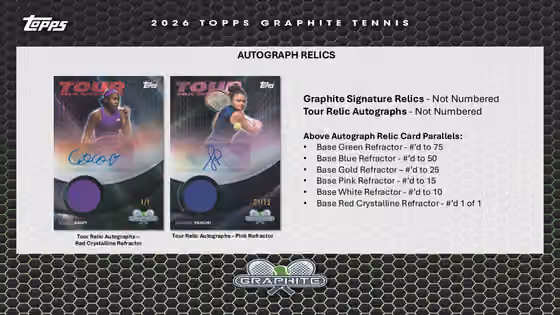 2026 Topps Graphite Tennis Hobby Box view 6