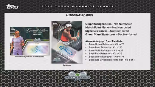 2026 Topps Graphite Tennis Hobby Box view 5