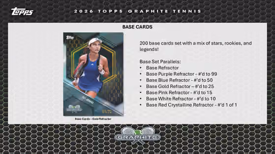 2026 Topps Graphite Tennis Hobby Box view 3