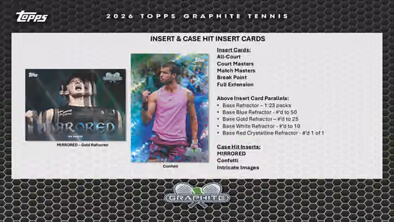 2026 Topps Graphite Tennis Hobby Box view 4