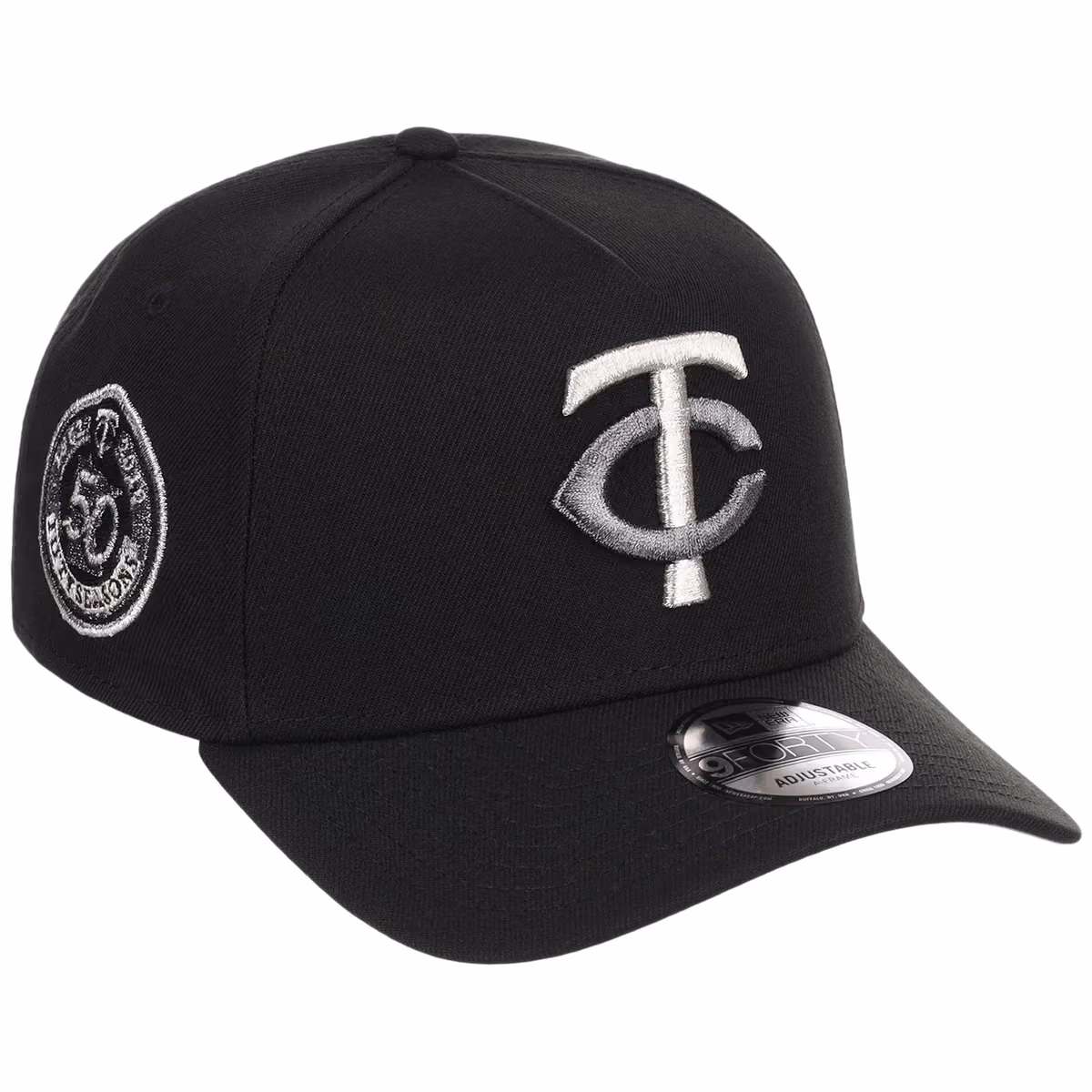 Minnesota Twins MLB Liquid Titanium New Era 9FORTY A-Frame front view