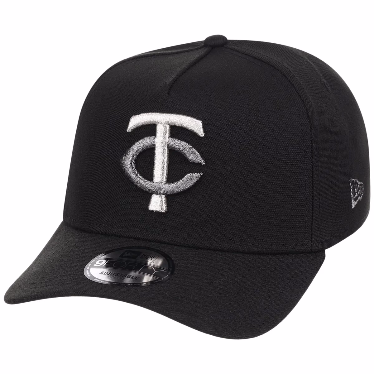 Minnesota Twins MLB Liquid Titanium New Era 9FORTY A-Frame detail view