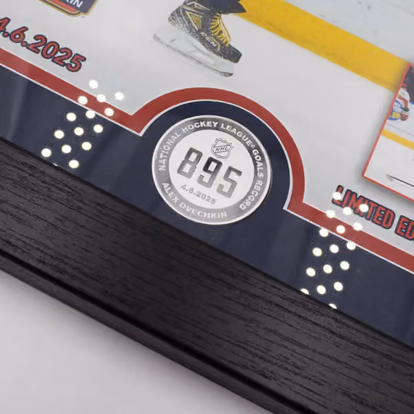 Alex Ovechkin 895 Goals Record Silver Coin Framed NHL Photo view 3