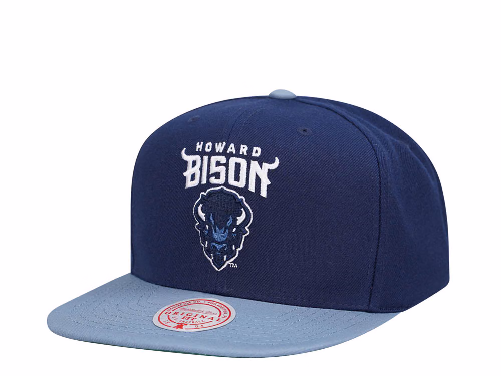 Mitchell & Ness Howard University Bison Team Two Tone 2.0 Snapback Hat front