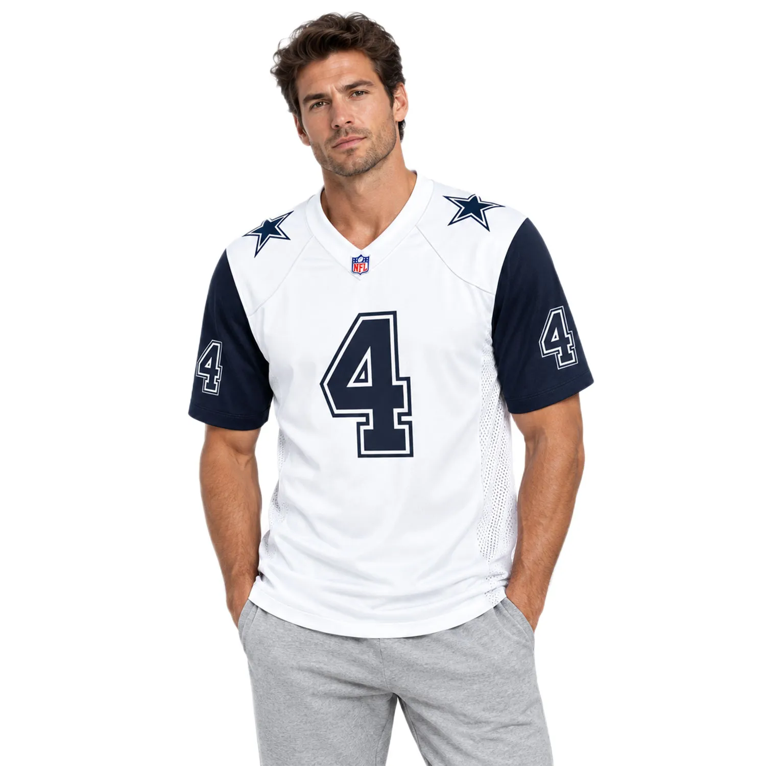 Men's Dak Prescott Cowboys Jersey Elite NFL Game Day Style