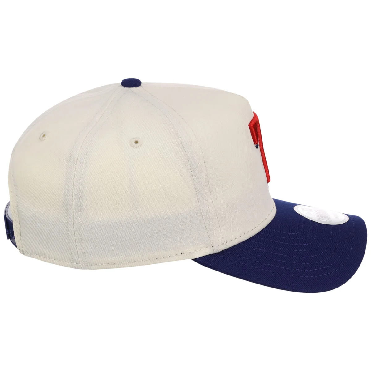 Texas Rangers Women's New Era 9FORTY Chrome OTC A-Frame back view